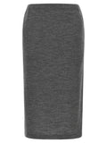 Junya Watanabe Gray Wool Midi Skirt