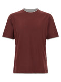 Brunello Cucinelli Bordeaux Cotton T-Shirt