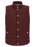 Brunello Cucinelli Bordeaux Polyester Sleeveless Jacket