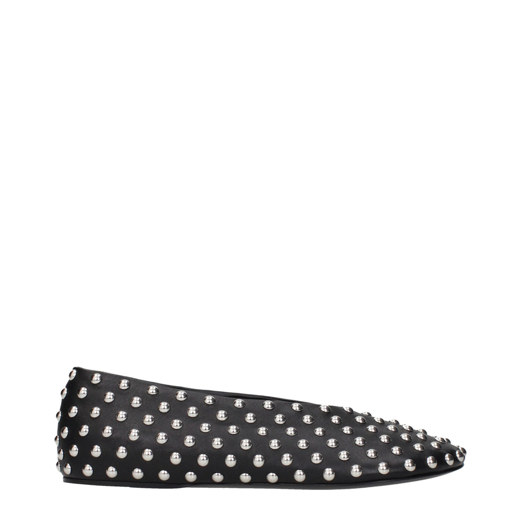 Jil Sander Black Leather Ballet Flats