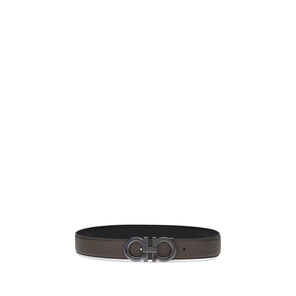 Ferragamo Brown Calf Leather Bos Taurus Regular Belt