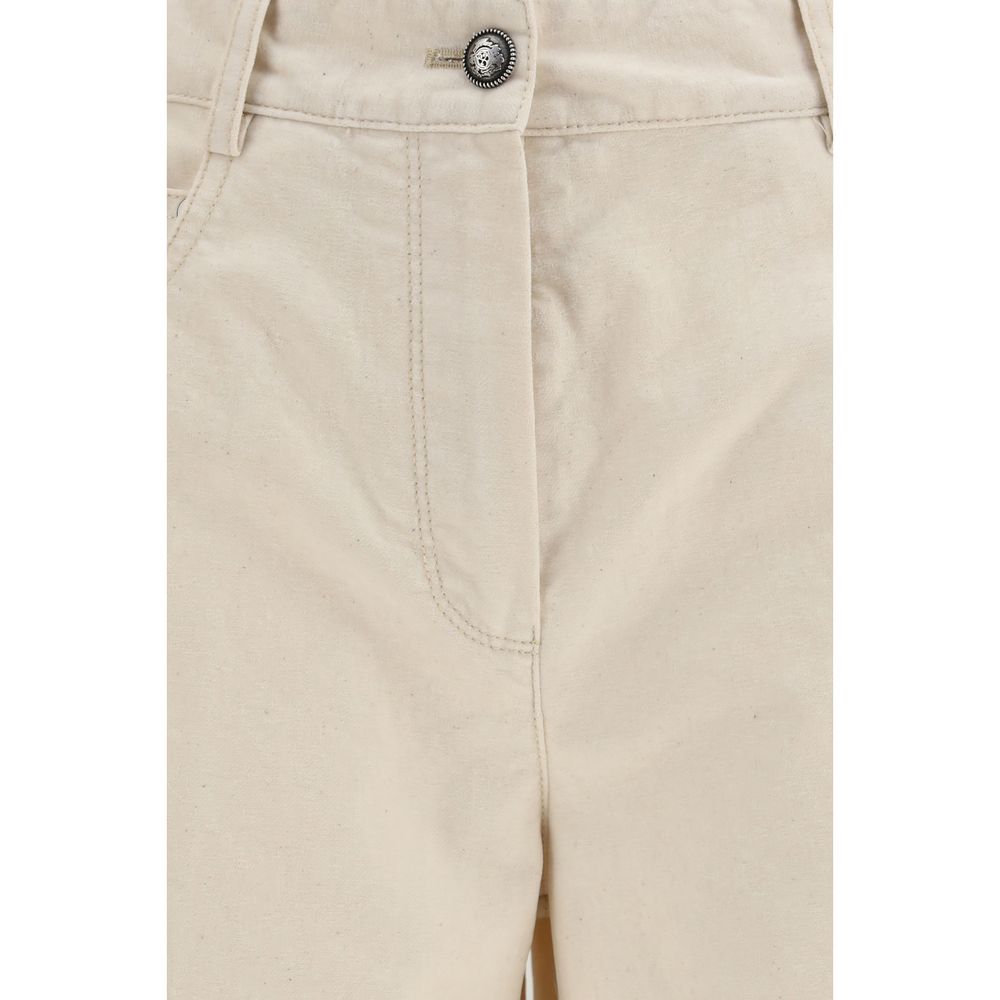 Forte_Forte White Cotton Jeans Denim