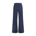 SA SU PHI Blue Cotton Casual Pants