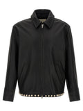 SECOND/LAYER Black Calfskin Leather Jacket