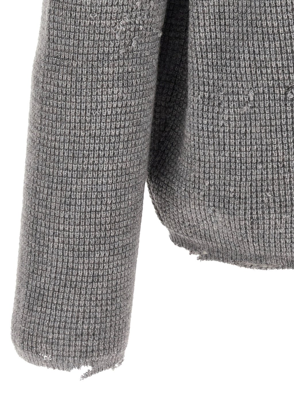 SECOND/LAYER Gray Wool Cardigan
