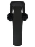 The Andamane Black Polyester Long Dress