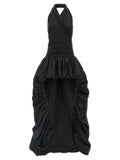 The Andamane Black Polyester Long Dress