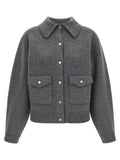 Guest in Residence Gray Wool Bomber