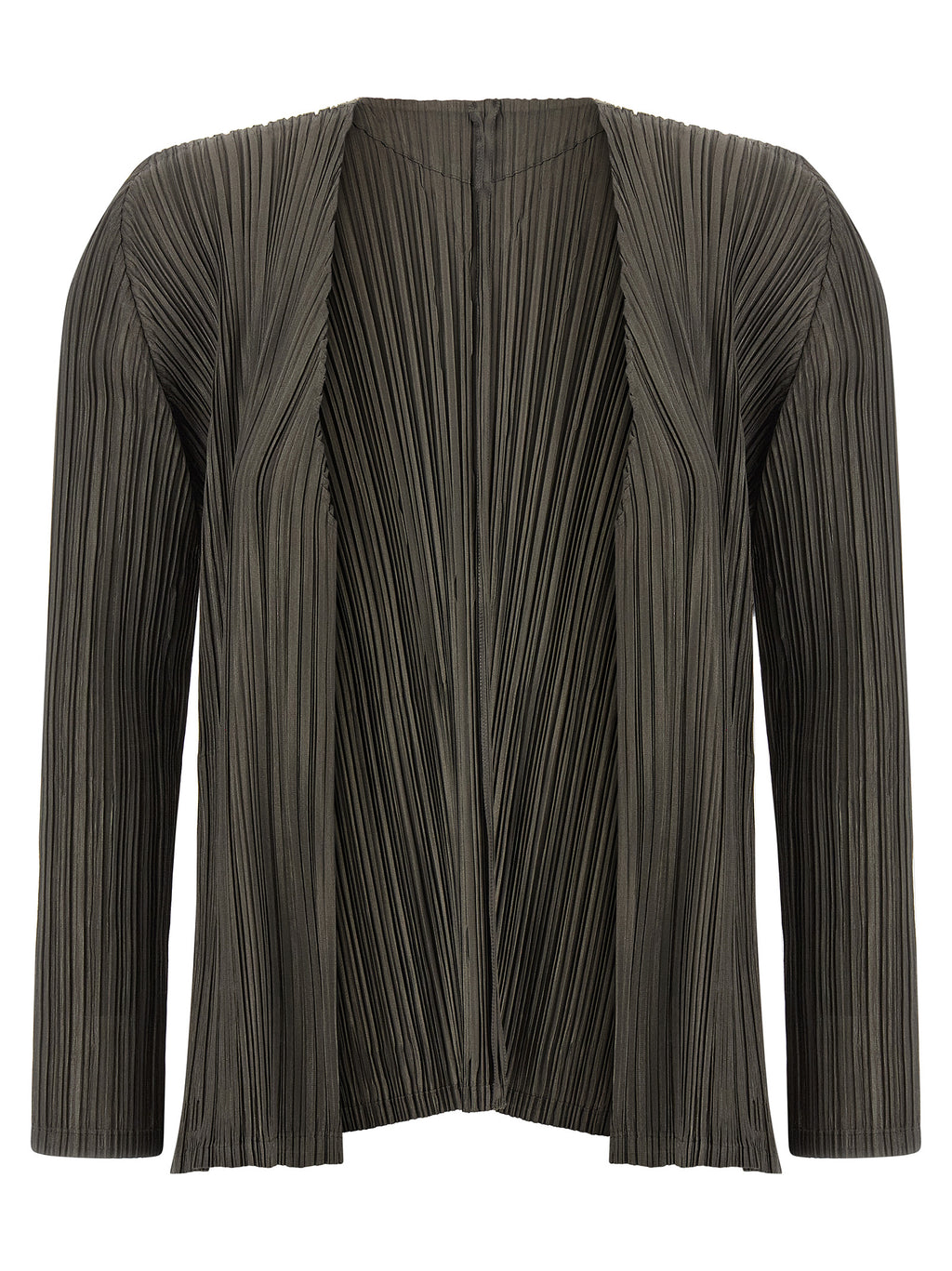 PLEATS PLEASE ISSEY MIYAKE Bicolor Polyester Cardigan