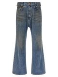 WILLY CHAVARRIA Blue Cotton Flared Jeans