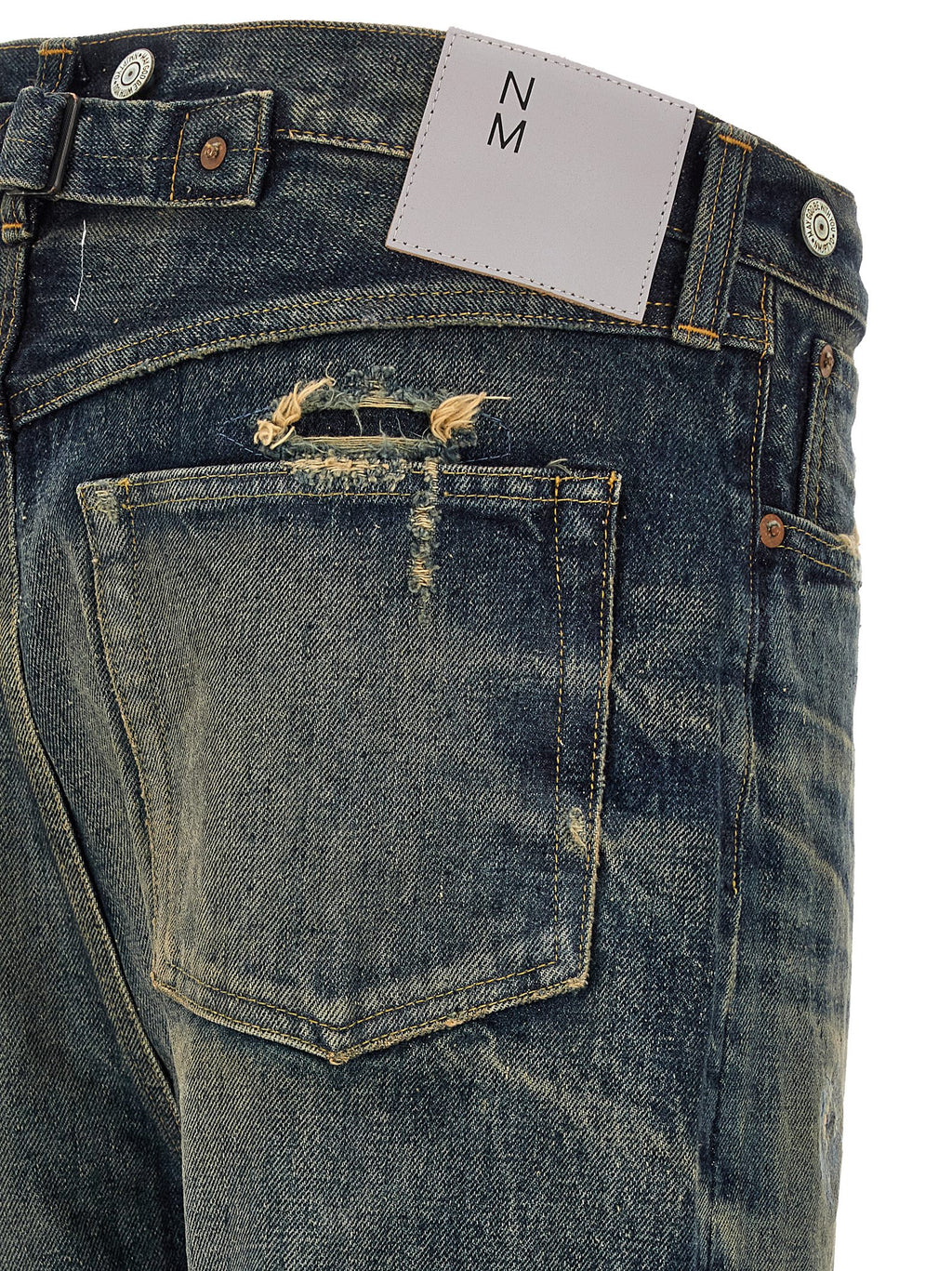 Junya Watanabe Blue Cotton Straight-Leg Jeans