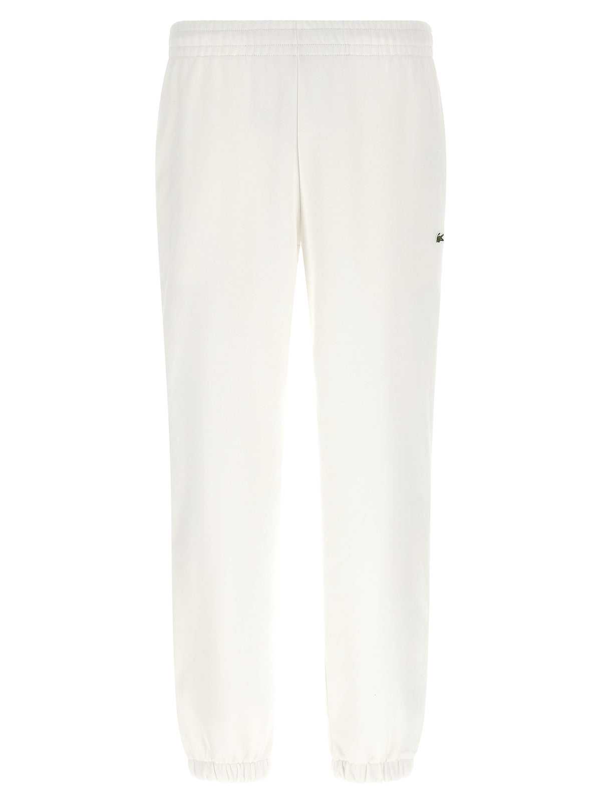 Lacoste White Cotton Joggers (Workout Pants)