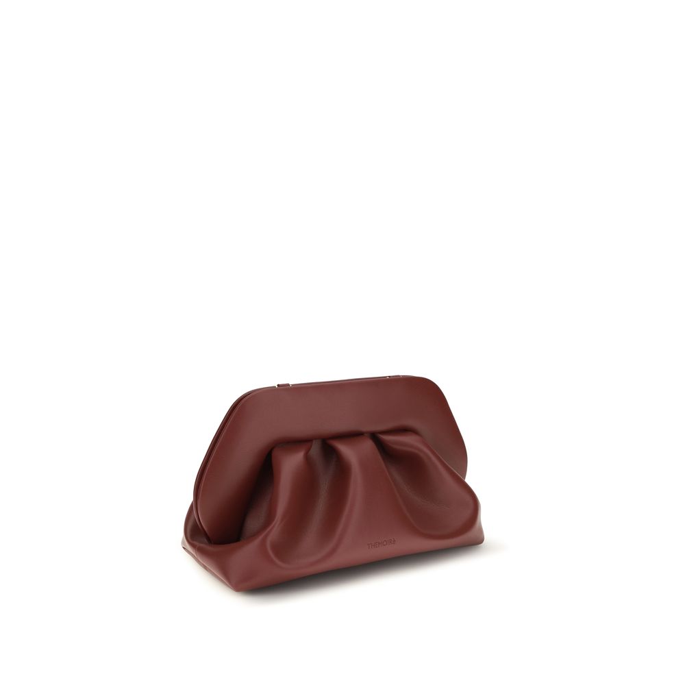 THEMOIRè Bordeaux Vegan Leather Clutch Bag
