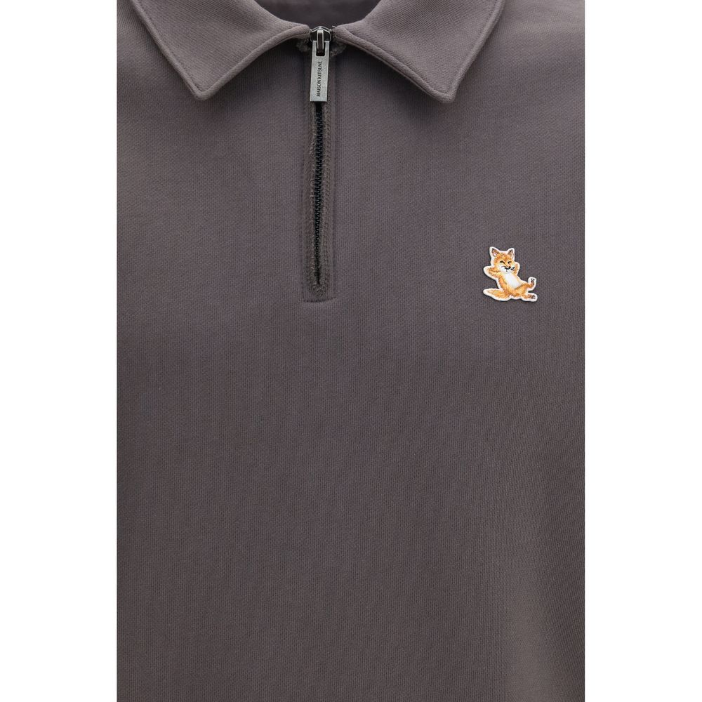 Maison Kitsuné Gray Organic Cotton Sweatshirt
