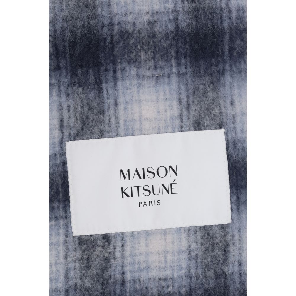 Maison Kitsuné Gray Alpaca Vicugna Pacos Scarf