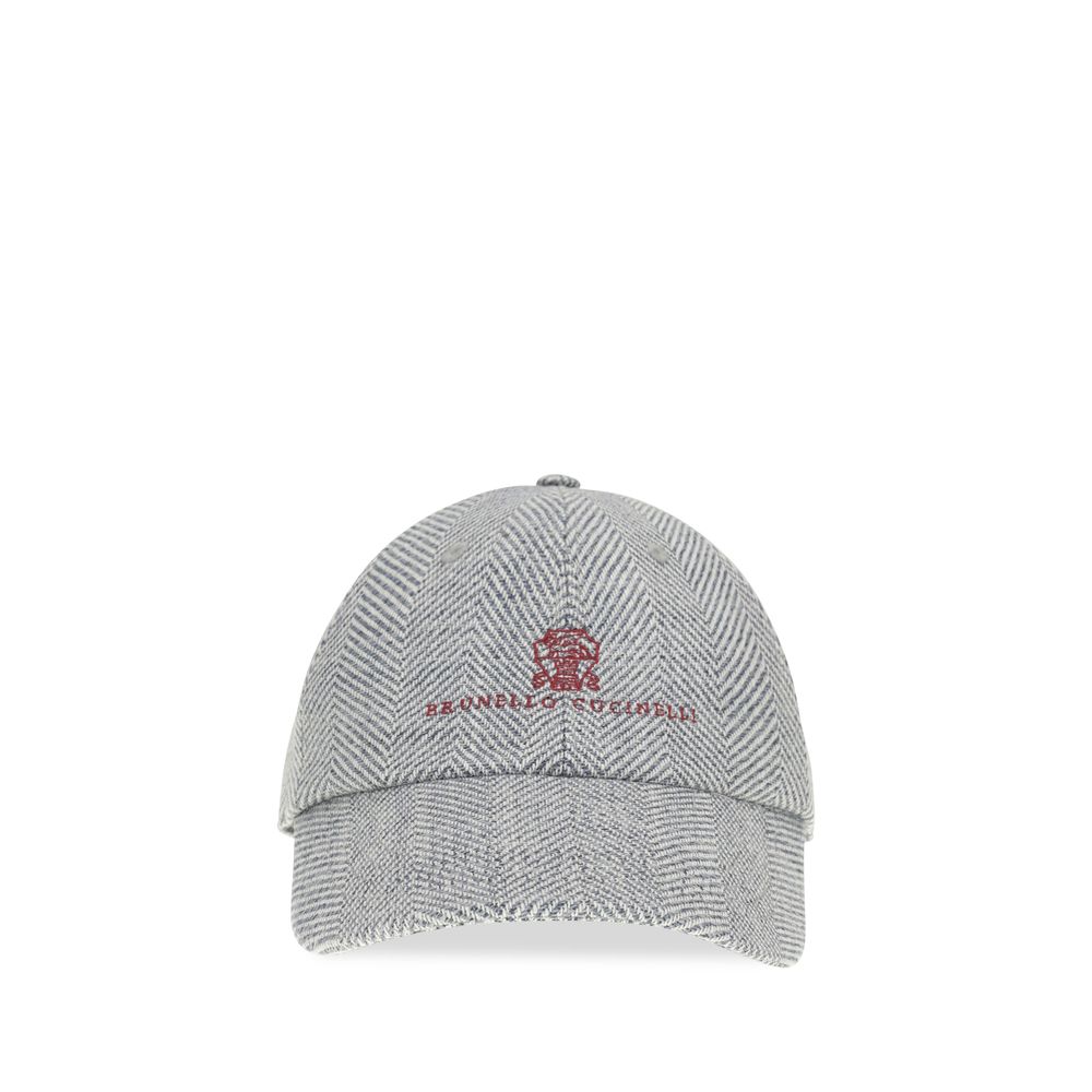 Brunello Cucinelli Gray Wool Oves Aries Cap (Baseball Hat)