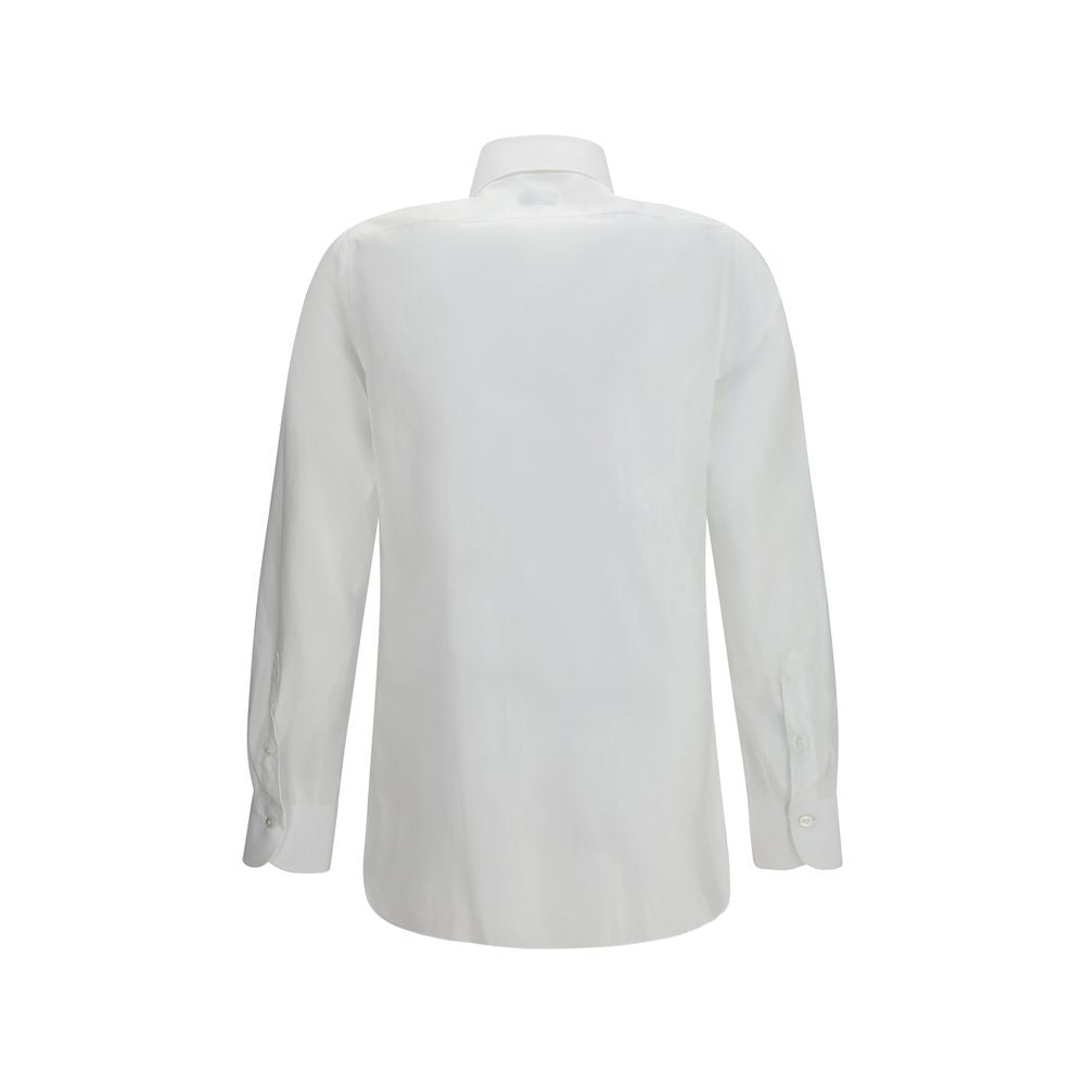 Finamore White Cotton Dress Shirt