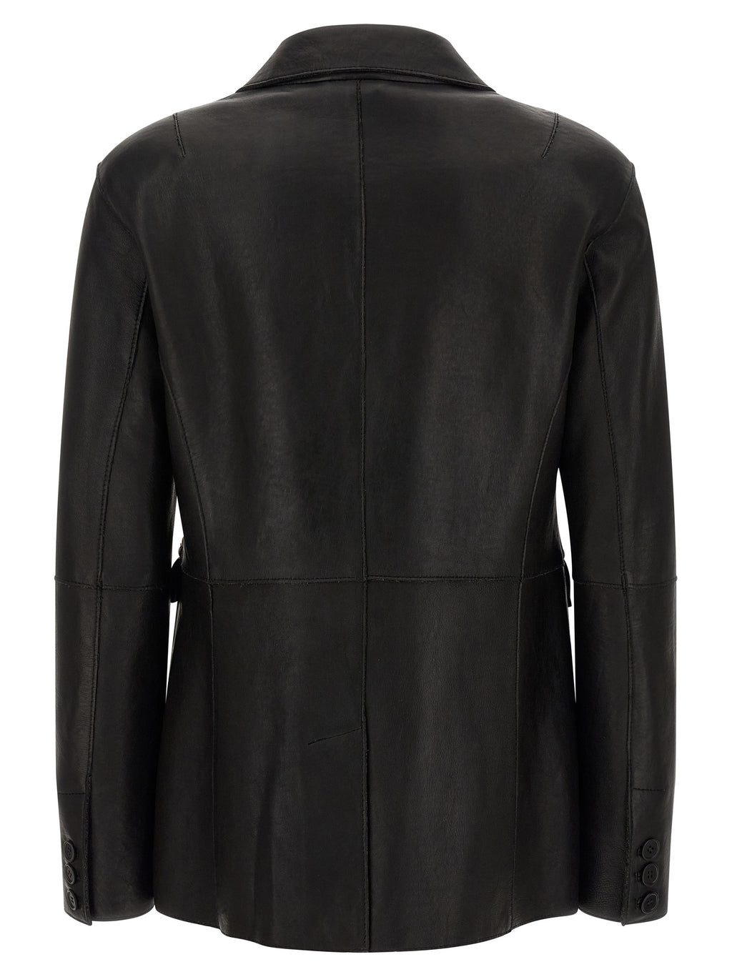 P.A.R.O.S.H. Black Lamb Leather Blazer