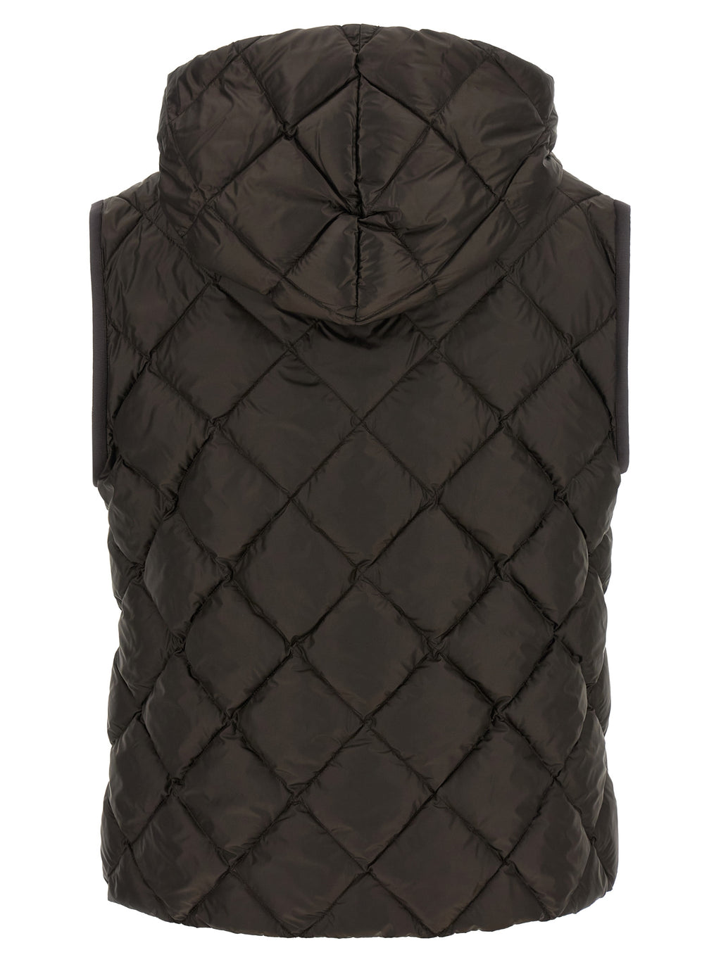 Max Mara Brown Polyester Sleeveless Jacket