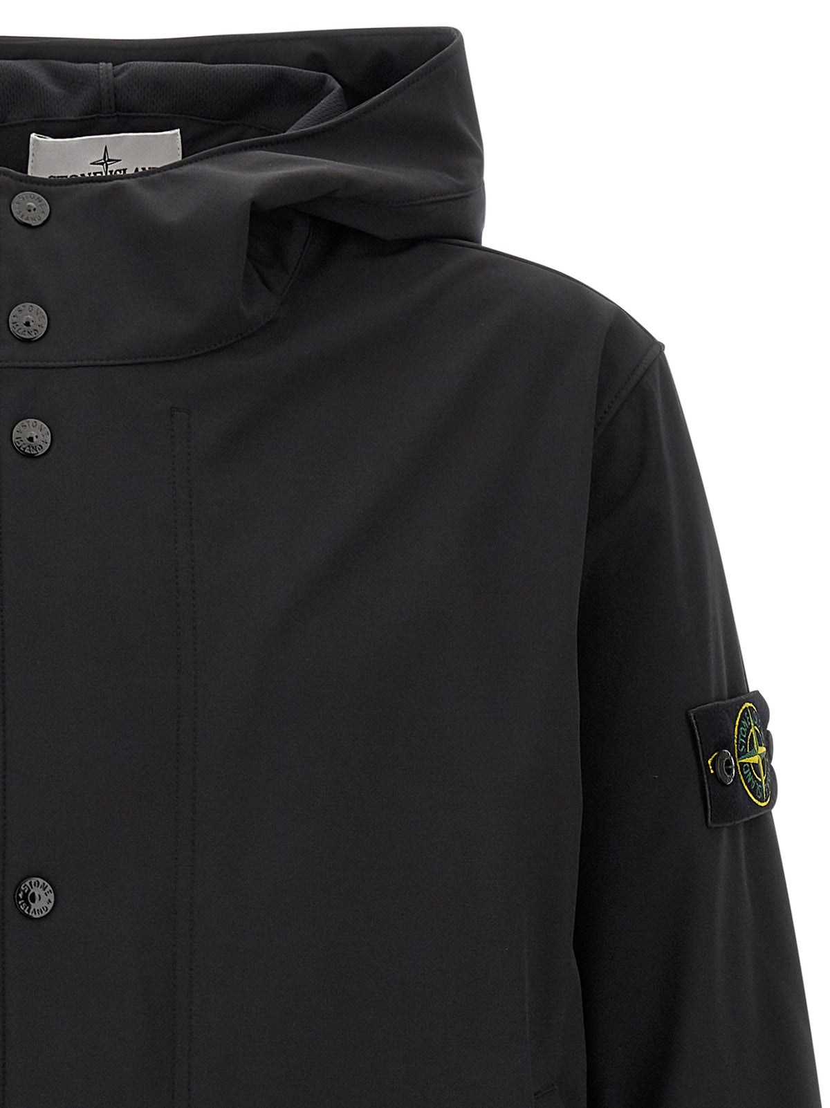 Stone Island Black Polyester Shell Jacket