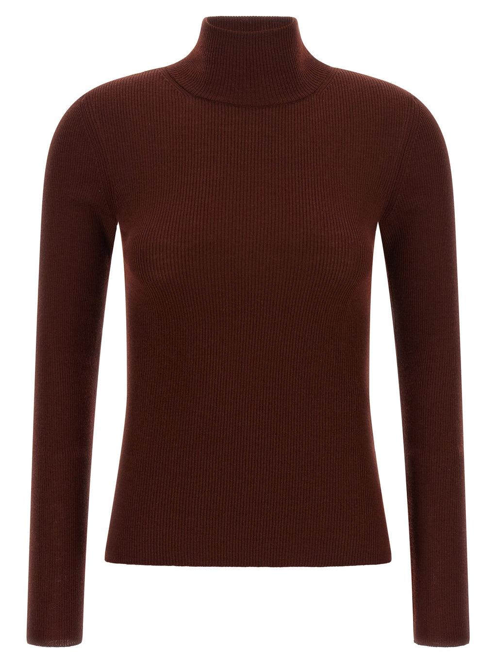Max Mara Bordeaux Virgin Wool Cardigan
