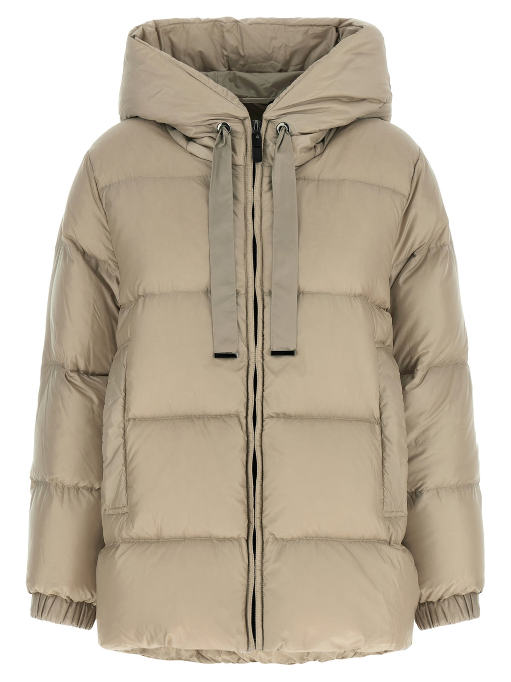Max Mara Beige Polyester Full-Length Jacket