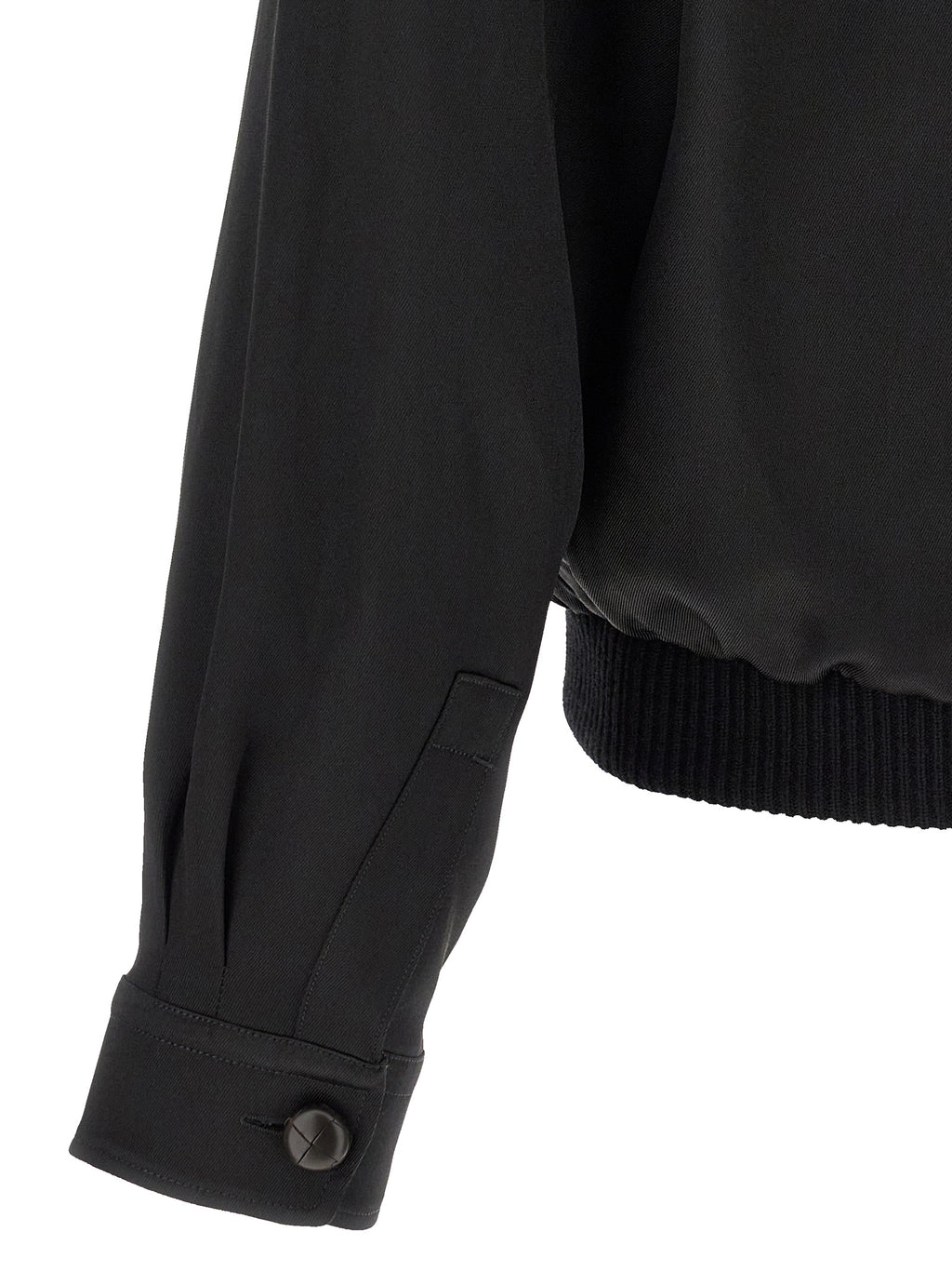 ZEGNA Black Satin Sweatshirt