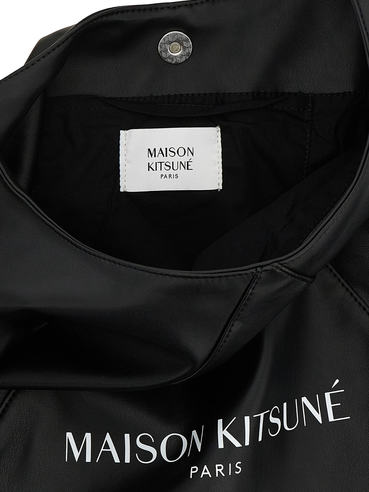 Maison Kitsuné Black Polyethylene Shoulder Bag