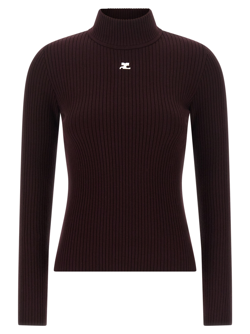 Courrèges Bordeaux Viscose Cardigan