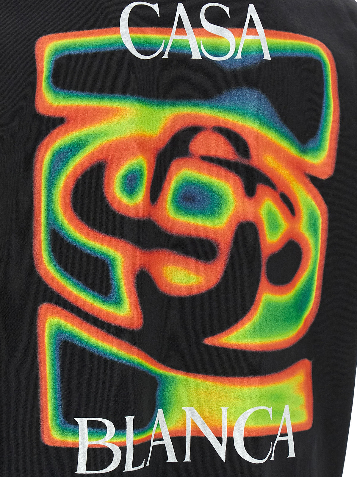 Casablanca Black Organic Cotton T-Shirt