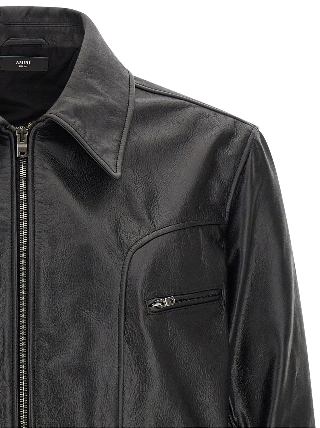 Amiri Black Calfskin Leather Jacket