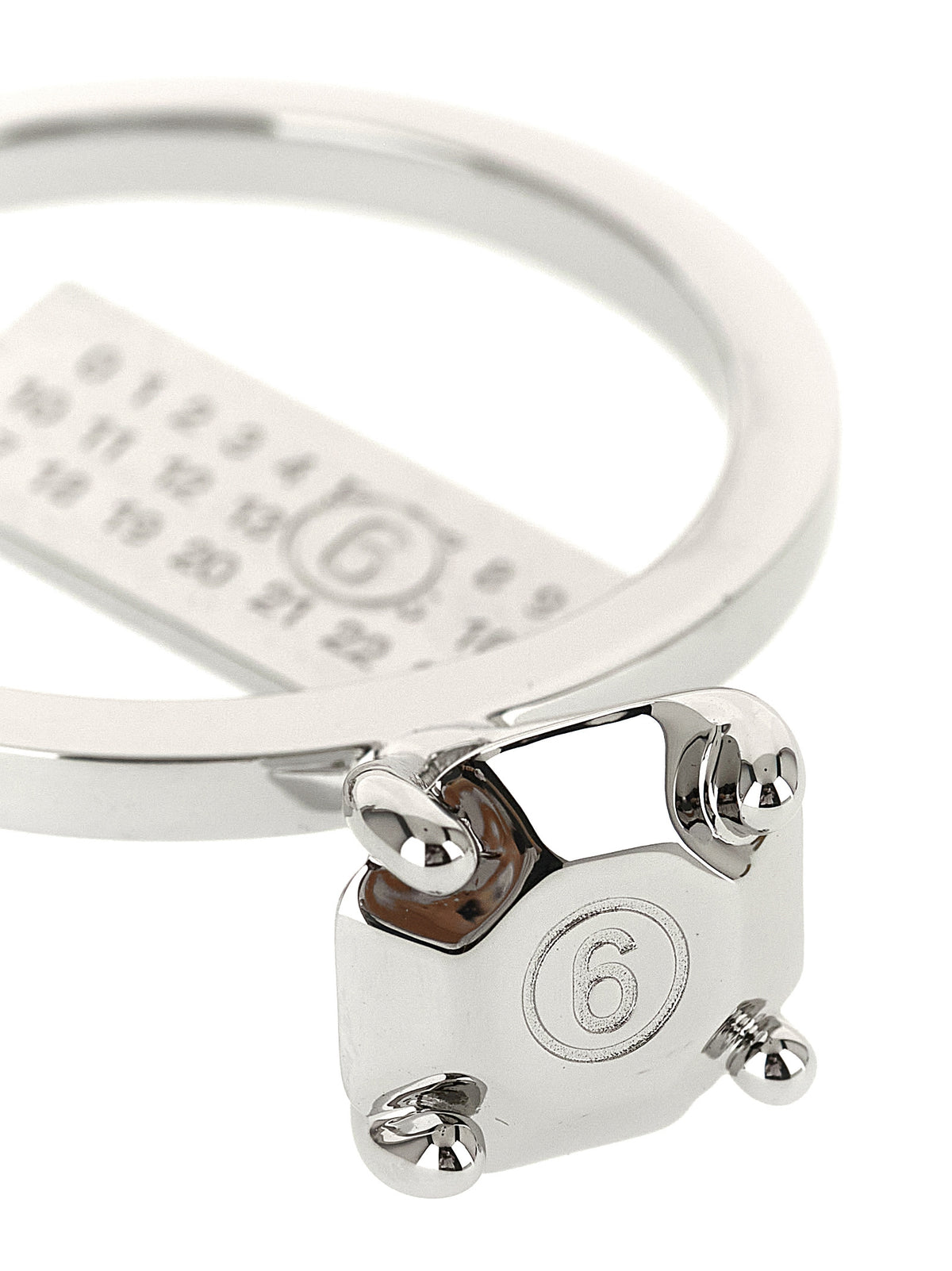 MM6 Maison Margiela Silver Brass Keychain