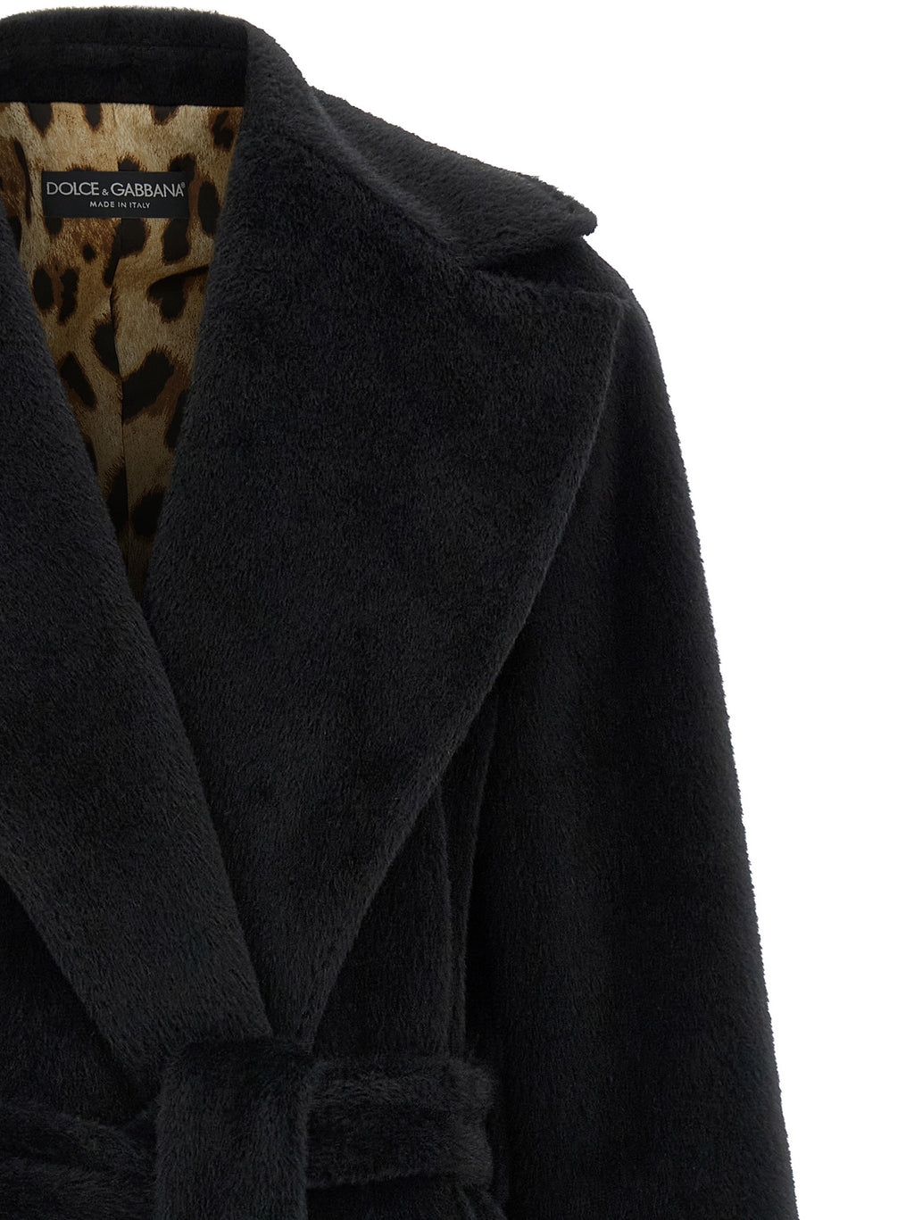 Dolce & Gabbana Black Wool Coat