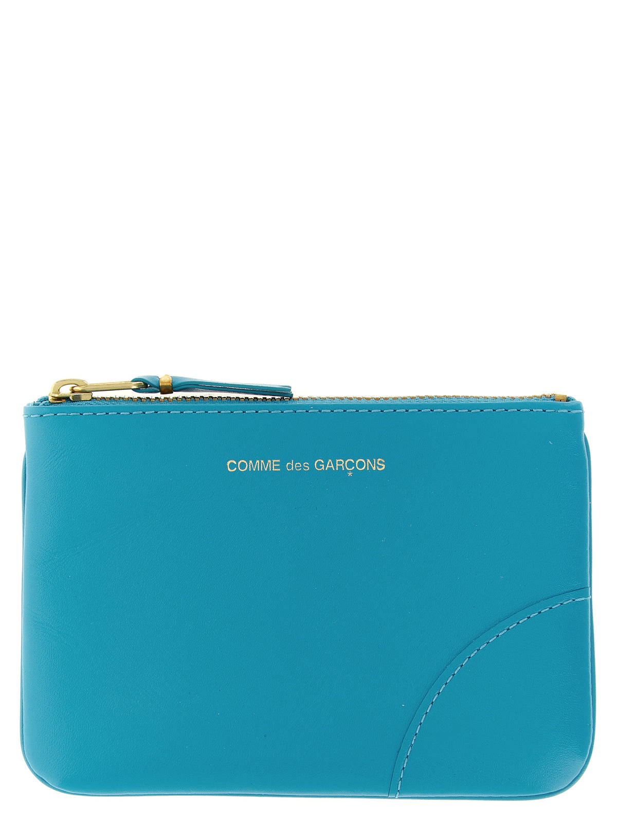 Comme Des Garçons Blue Calfskin Cardholder