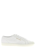 Saint Laurent White Calfskin Low Top Sneakers