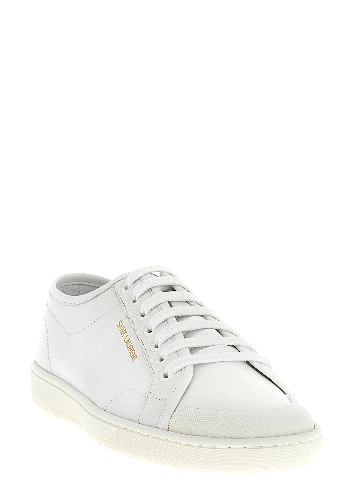 Saint Laurent White Calfskin Low Top Sneakers
