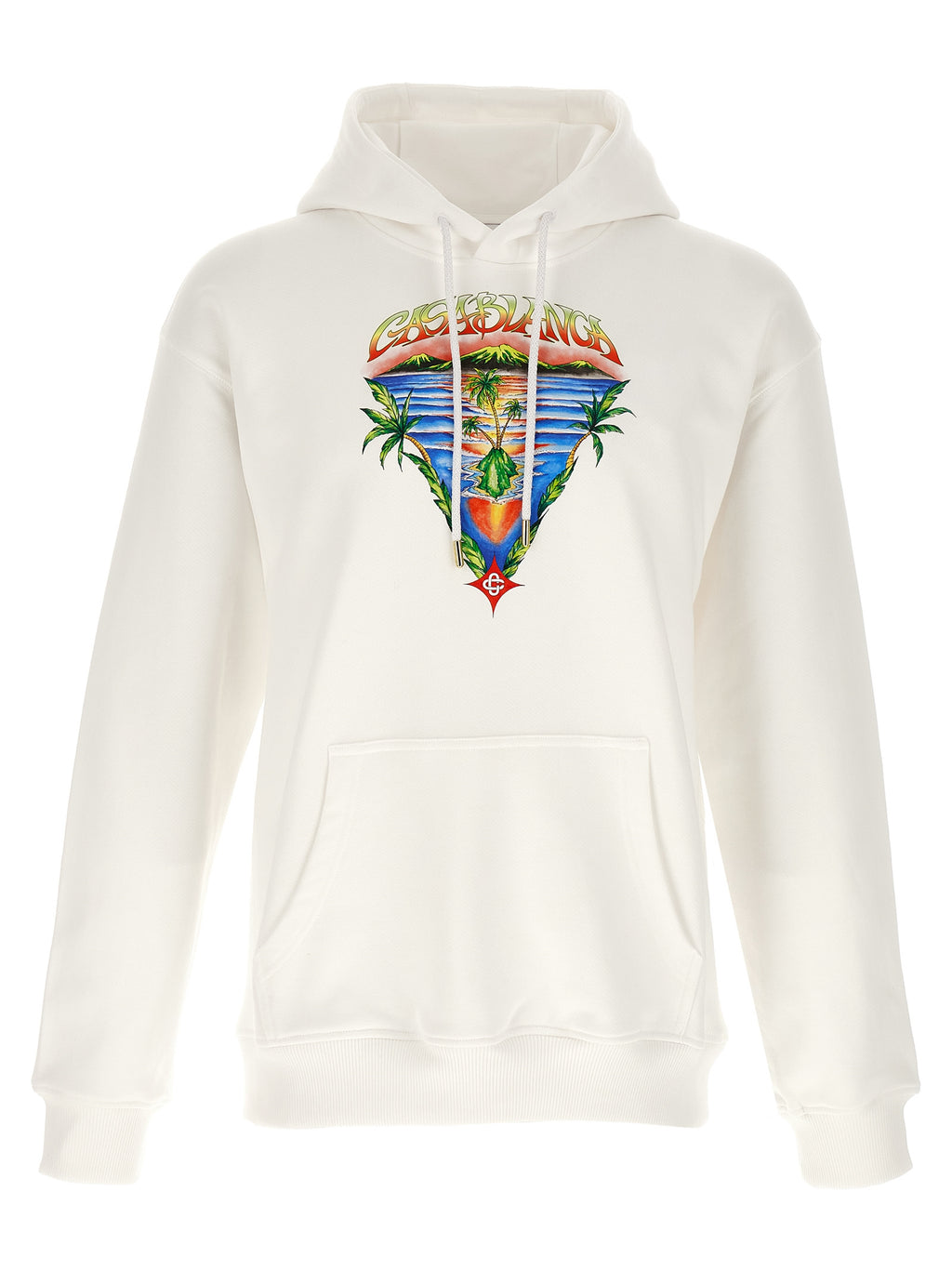 Casablanca White Organic Cotton Sweatshirt