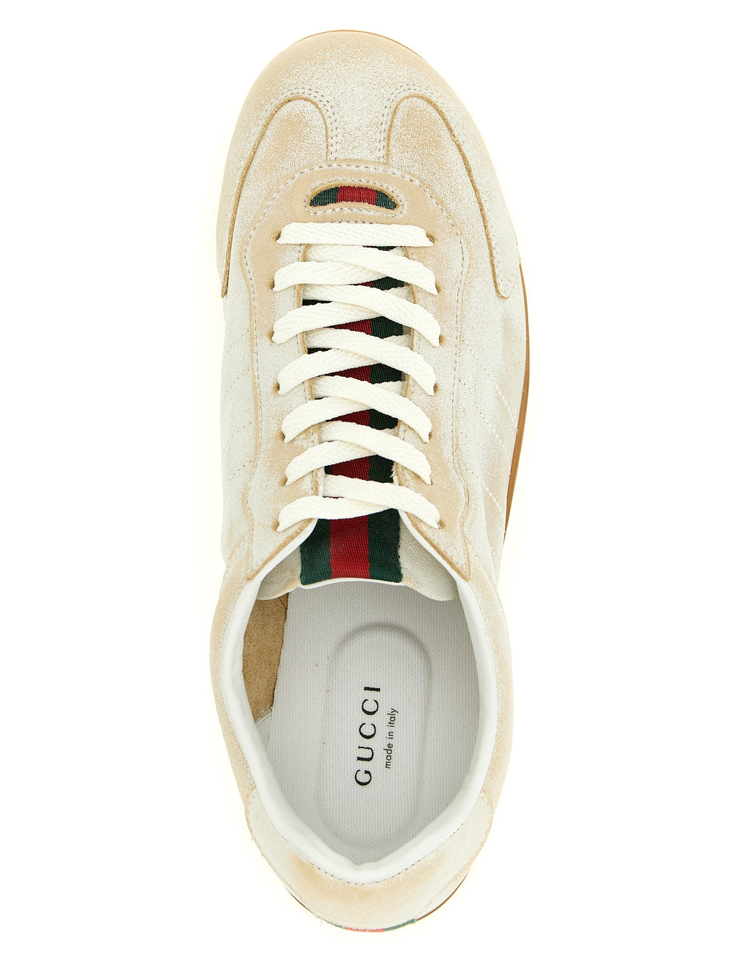 Gucci Beige Calfskin Low Top Sneakers