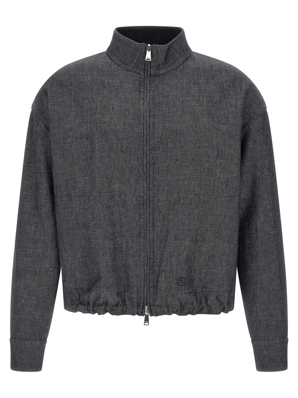 Fendi Blue Linen Denim Jacket