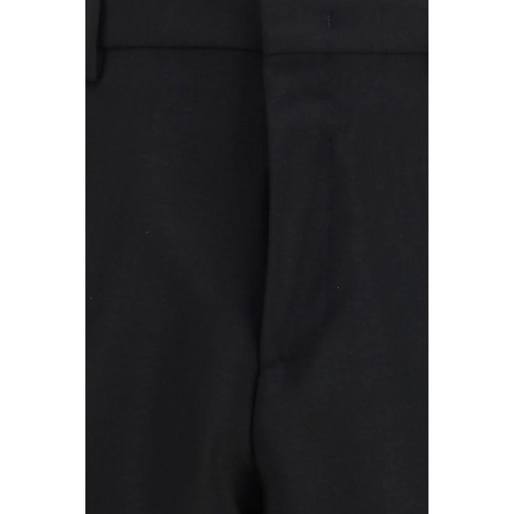 Fendi Black Mohair Dress Pants