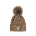 Moncler Brown Wool Oves Aries Beanie