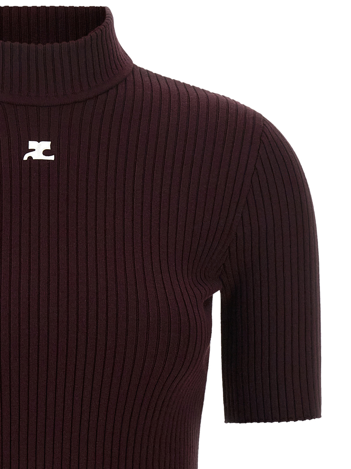 Courrèges Bordeaux Viscose Sweatshirt