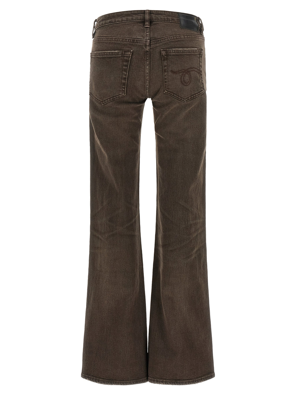 R13 Brown Cotton Flared Jeans
