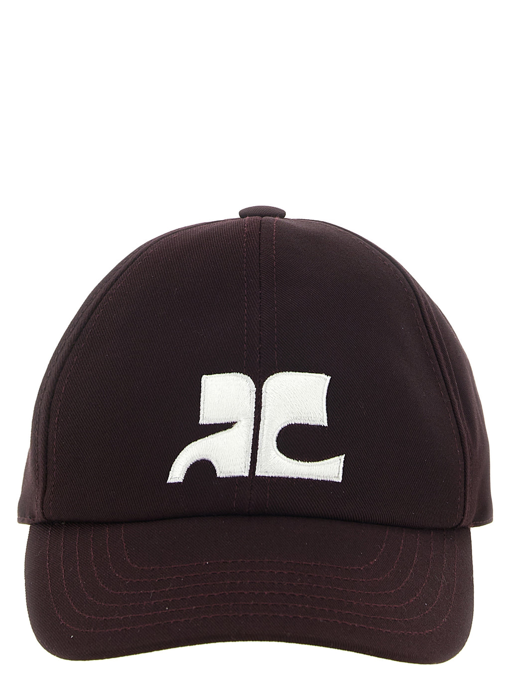 Courrèges Bordeaux Cotton Cap (Baseball Hat)
