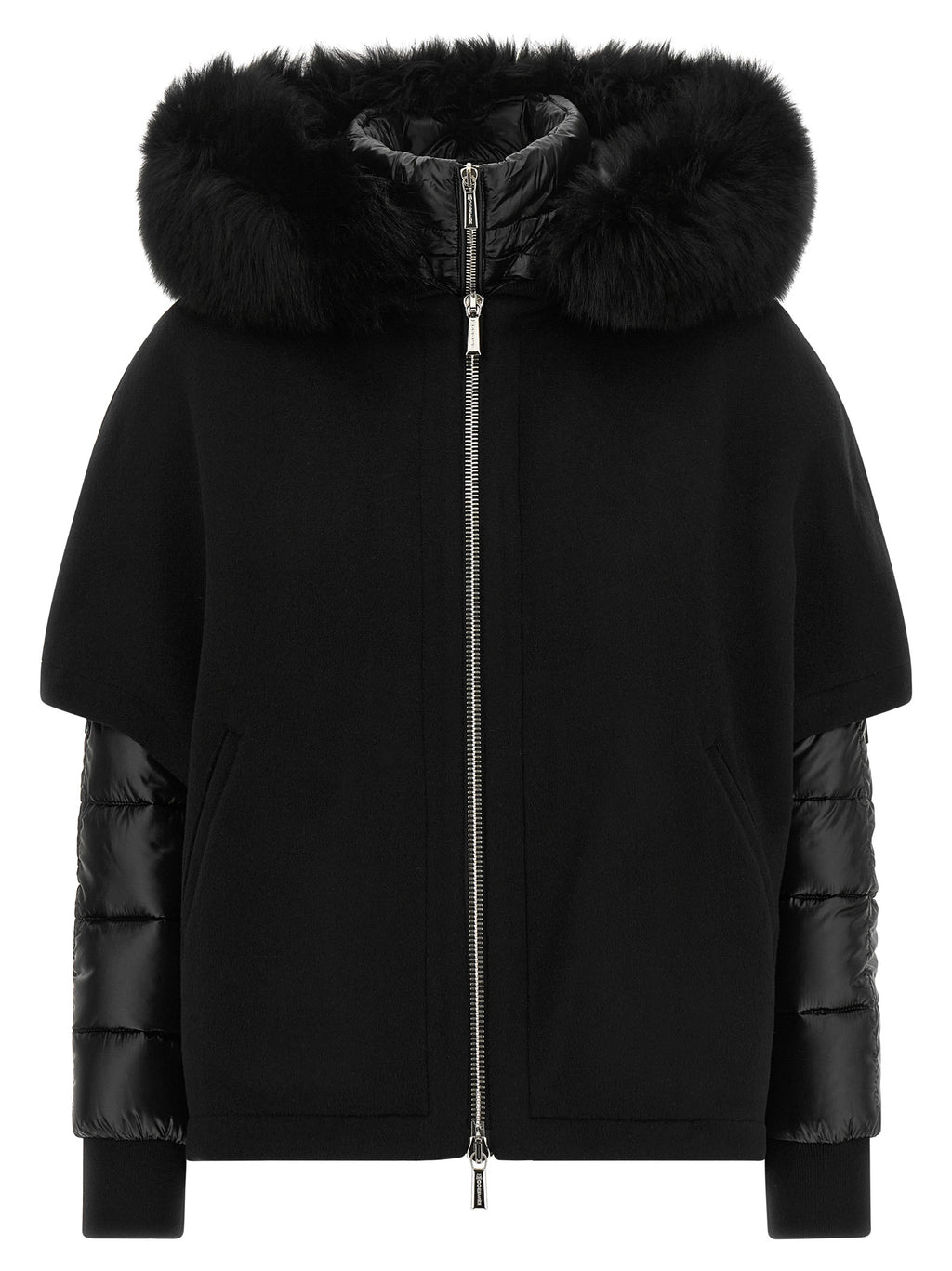 MooRER Black Wool Shell Jacket