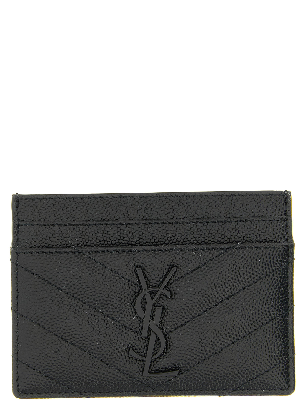 Saint Laurent Black Leather Cardholder
