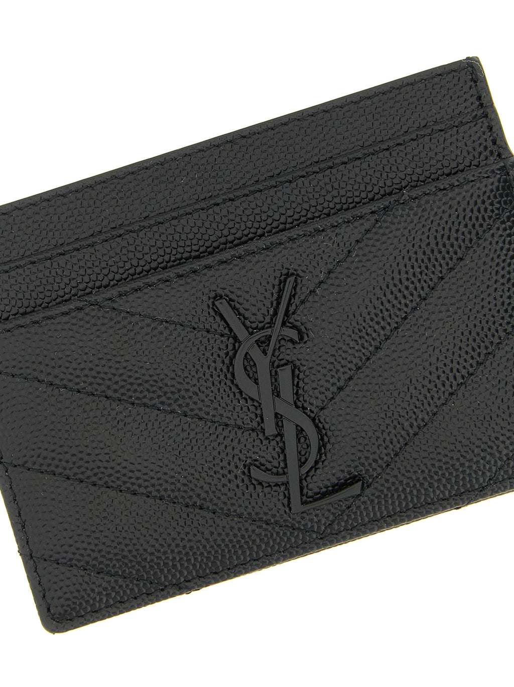 Saint Laurent Black Leather Cardholder