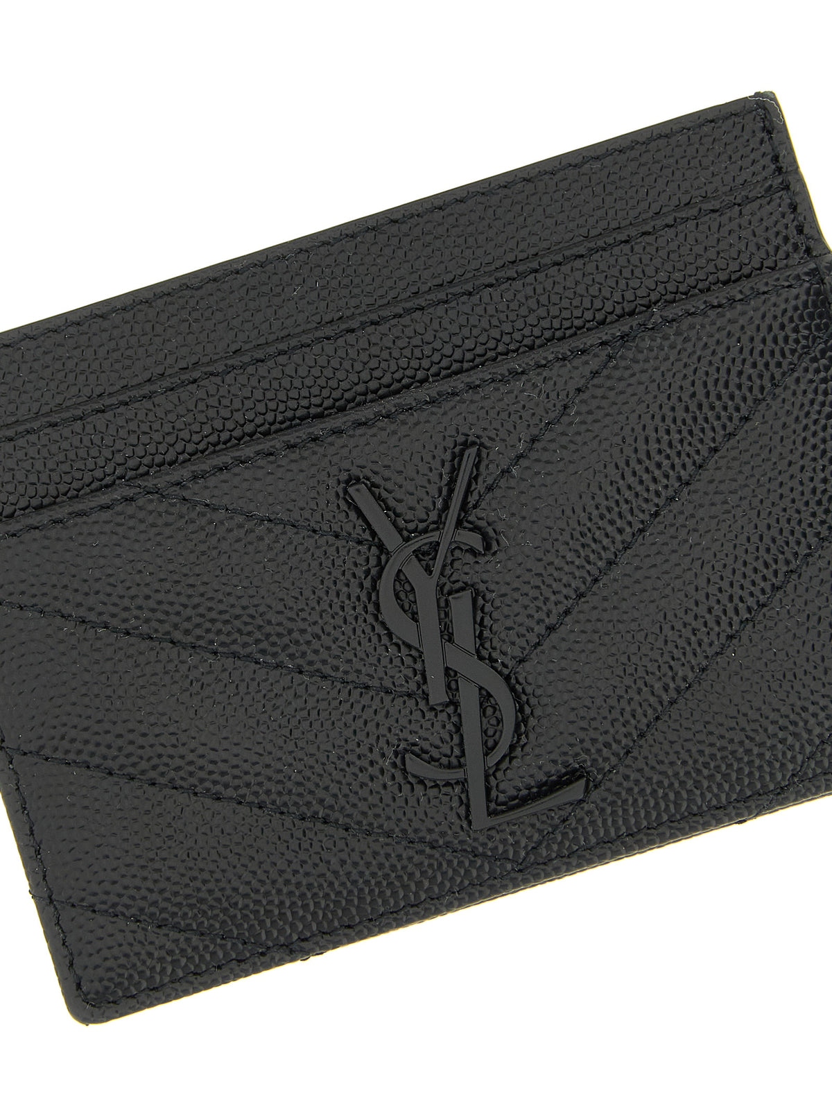 Saint Laurent Black Leather Cardholder
