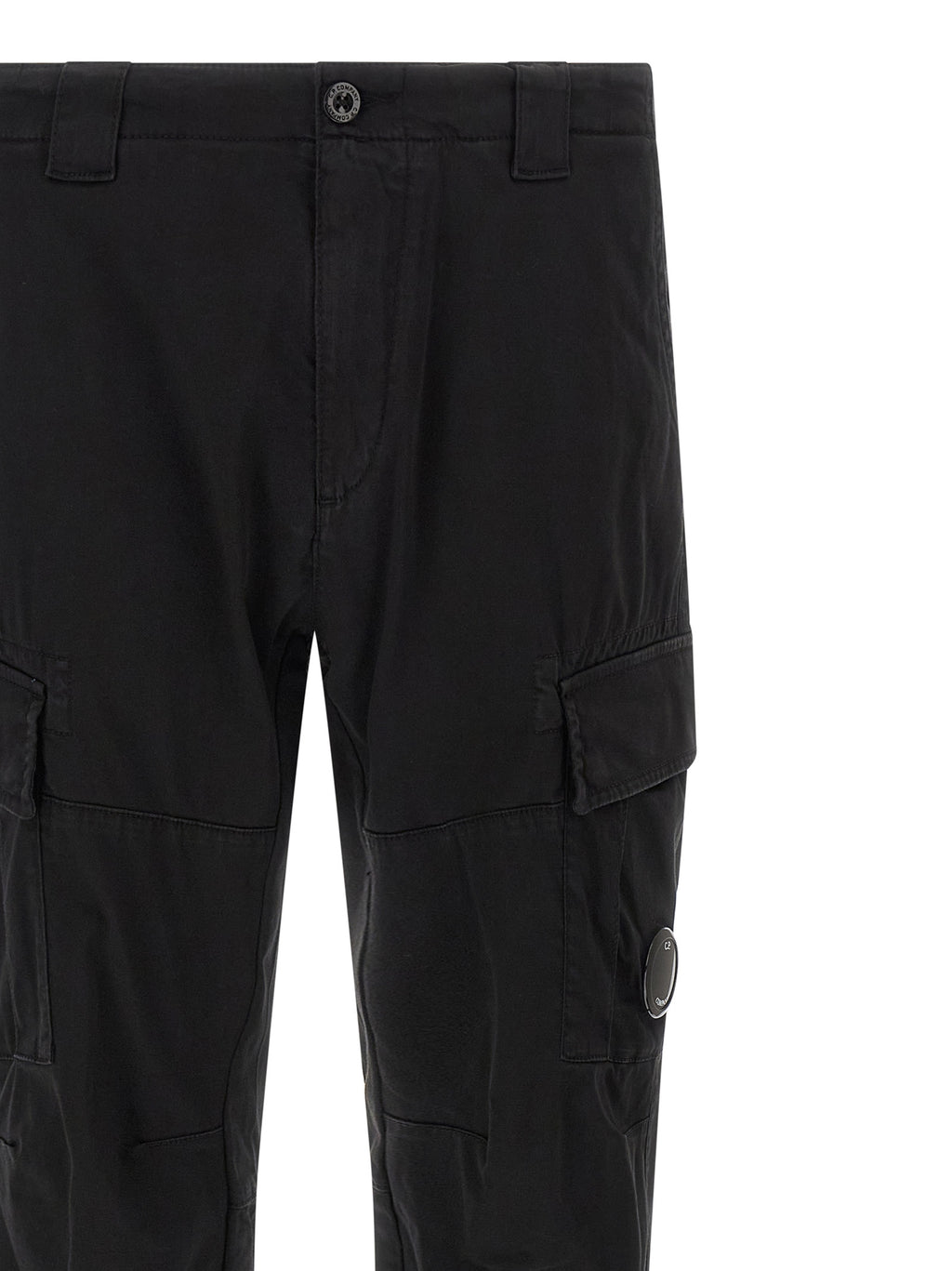 C.P. Company Black Cotton Cargo Pants