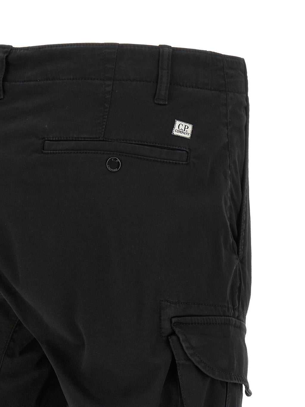 C.P. Company Black Cotton Cargo Pants